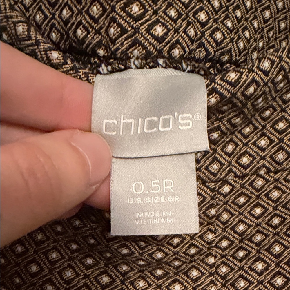 Chico's Brown Geometric Pattern Pants - image 2